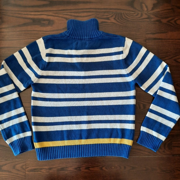 Nautica Boys Blue & White Zip Knit Sweater Size M (10/12) - Picture 3 of 3